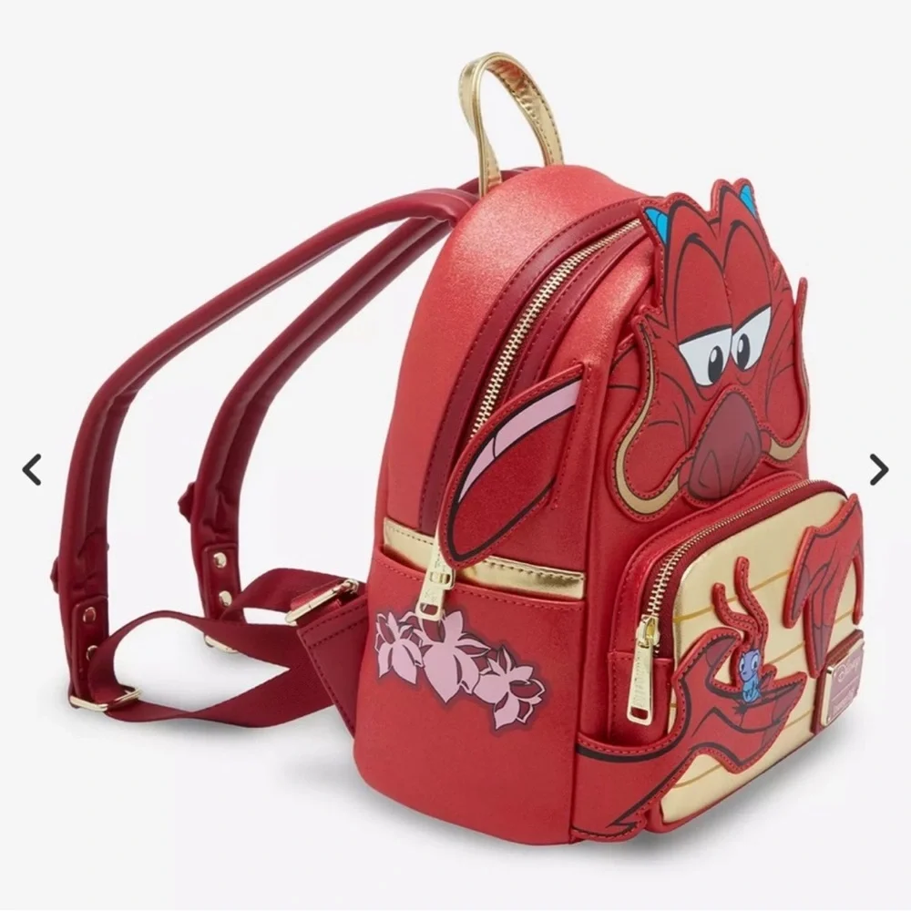 Loungefly Disney Mulan Glitter Mushu Figural Mini Backpack